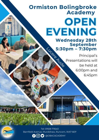 Ormiston Bolingbroke Academy - Open Days